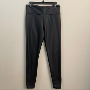 Black Faux leather legging/pants in size large